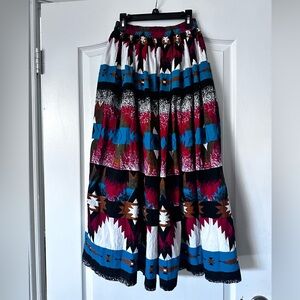 Vintage Western Aztec Patterned Skirt
